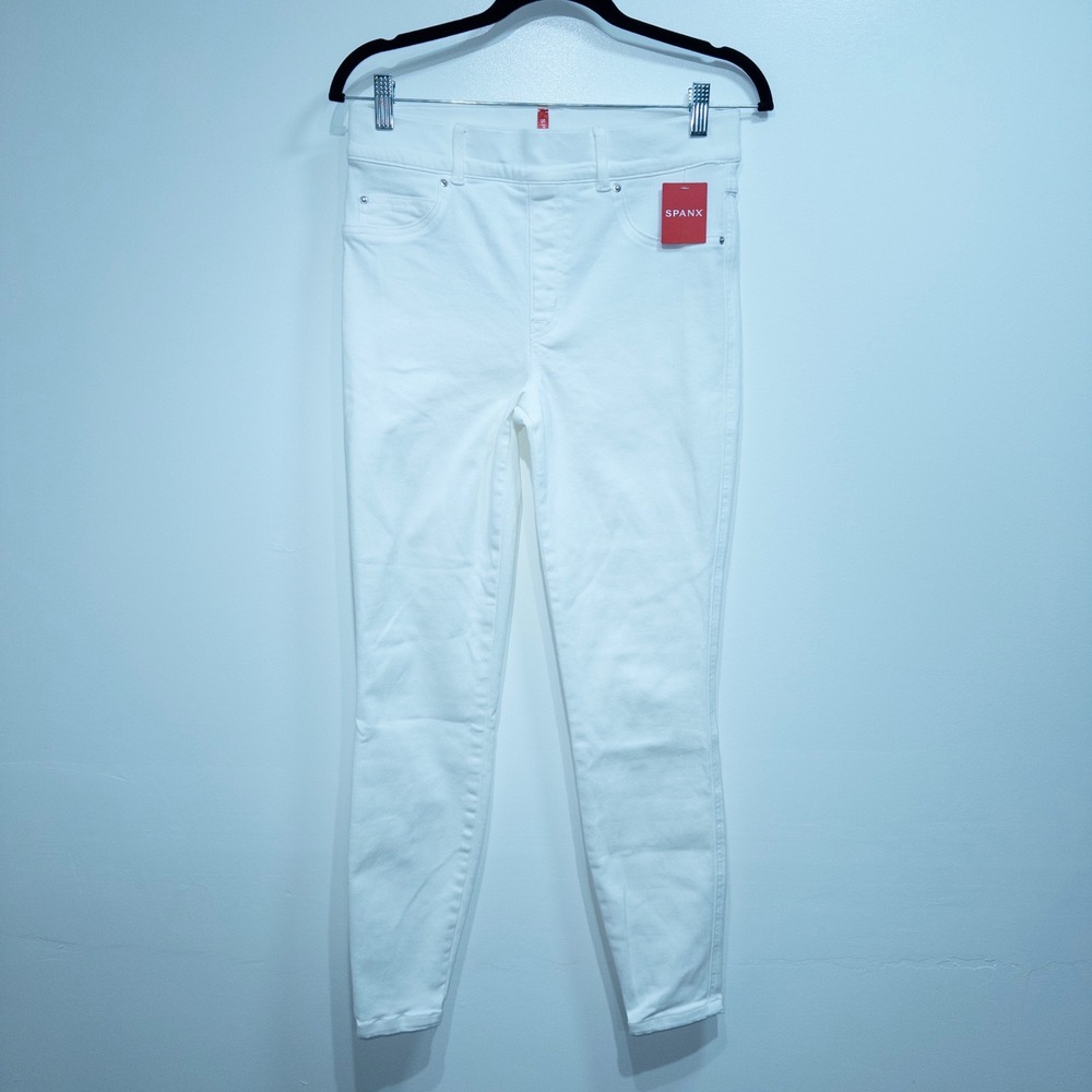 Spanx White Pull On Skinny Jeans Size Medium NWT‎ - Picture 2 of 7